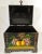 Vintage Hand Painted Wooden Fruits Hope Treasure Chest Trunk Storage Box For Sale - Image 4 of 11