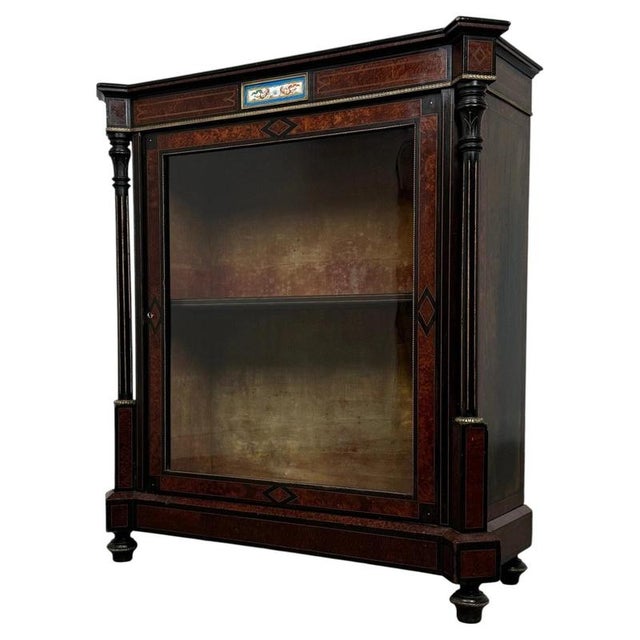 19th Century Antique Victorian Ebonised Pier Cabinet For Sale - Image 6 of 11