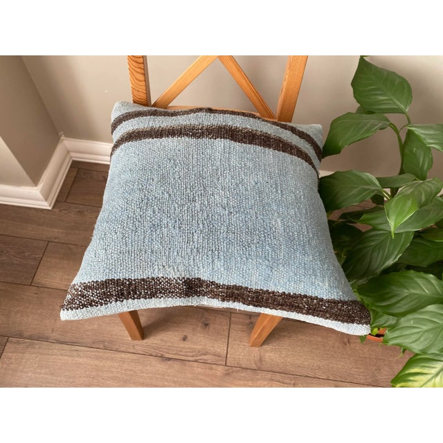 1980s Vintage Hemp Pillow Cover For Sale - Image 5 of 8