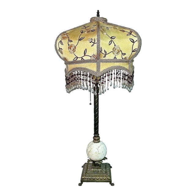 1980s Victorian Hand-Made Table Lamp For Sale