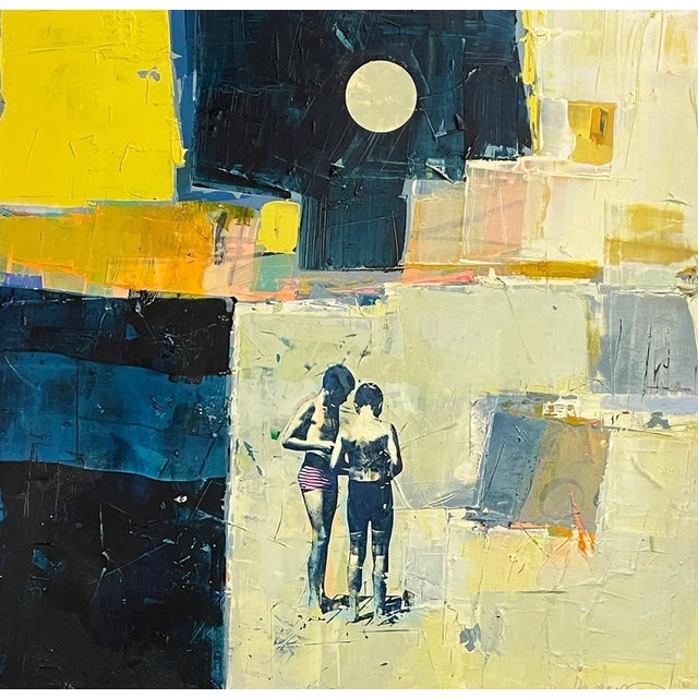 Early 21st Century Dan Parry-Jones, Inspecting Fishing Line, Acrylic and Mixed Media on Board, 2024, Framed For Sale - Image 5 of 5