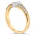 Haus of Brilliance 10K Two Tone Color 1/2 Cttw Diamond Kite and Split Shank Ring (H-I Color,SI2-I1 Clarity) - Size 7 For Sale - Image 4 of 6