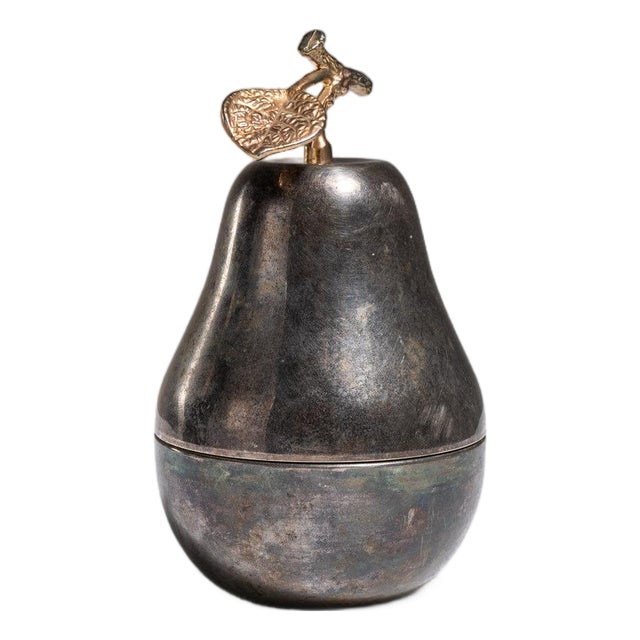 1970s Belgium Silver Pear-Shaped Ice Bucket For Sale