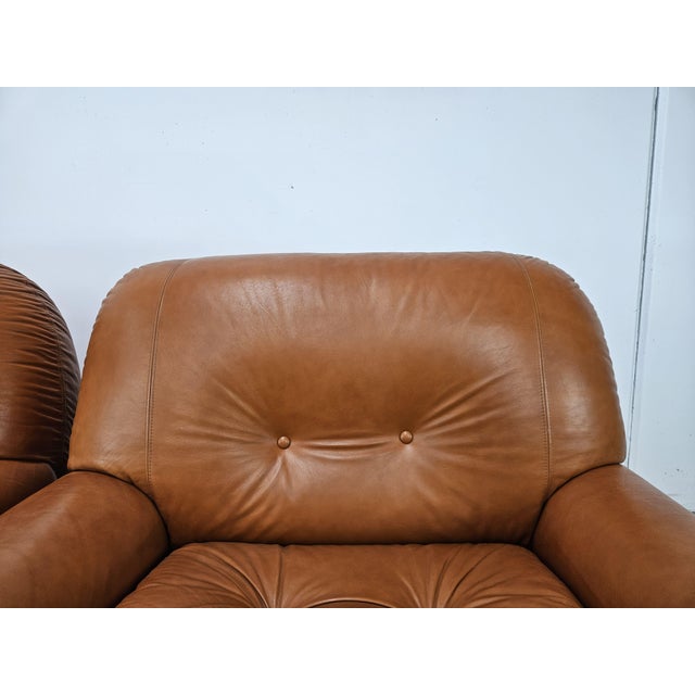 Animal Skin Armchairs attributed to Sapporo by Mario Marenco for Mobil Girgi, 1970, Set of 2 For Sale - Image 7 of 18