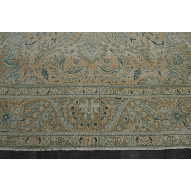 1970s Vintage Persian Handmade Wool Cotton Neutral Area Rug For Sale In San Francisco - Image 6 of 11