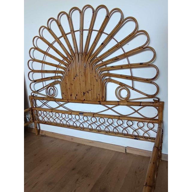 Mid-Century Bamboo Bed, 1960s For Sale - Image 4 of 8