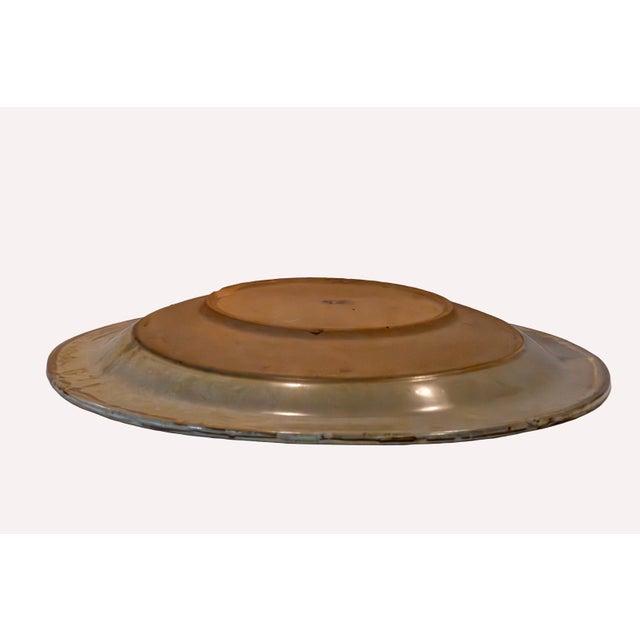 21" Global Views Crystalline Charger – Olive Glaze – Oversized "Hero" Piece For Sale - Image 6 of 12