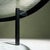 Black Round Coffee Table with Structured Glass Top by Janni van Pelt, Netherlands, 1960s For Sale - Image 9 of 10