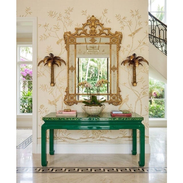 Vintage Hollywood Regency Style Metal Palm Tree Wall Sconce For Sale In West Palm - Image 6 of 10