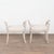 This lovely pair of Swedish pine stools or tabourets have gently curved, saber legs which add an elegant touch to the...