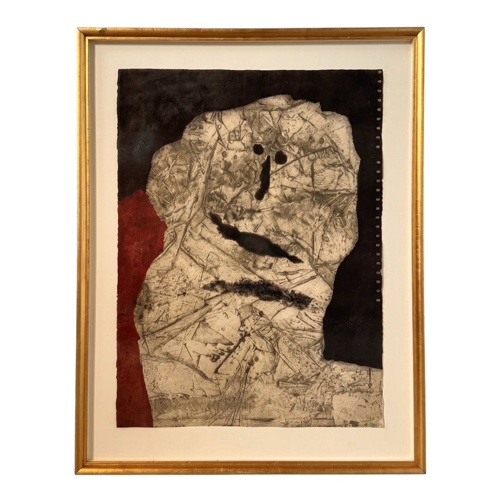 1970s Antoni Clavé (Spanish, 1913–2005) Float-Mounted Textured Abstract ...
