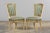 Early 20th Century Antique French Louis XVI Style Painted Accent Side Chairs in Green Stripe - A Pair For Sale - Image 5 of 18