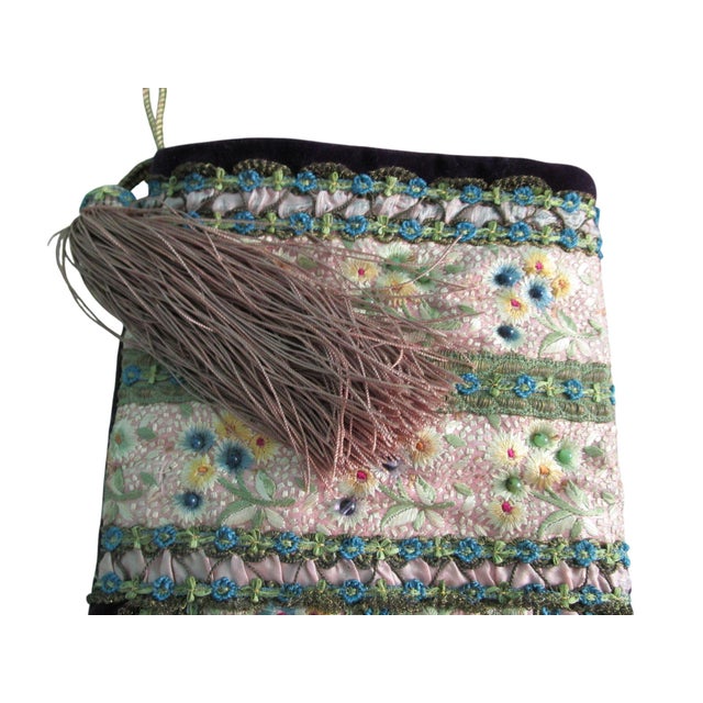 Christmas Stocking Created From Heirloom Fabric, Lace and Beads by Sandra Dunn for Neiman Marcus, Vintage 1987 For Sale - Image 10 of 18