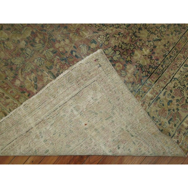 Persian Antique Zabihi Collection Kerman Lavender Color Room Size Rug - 8'7" x 12' For Sale - Image 3 of 10