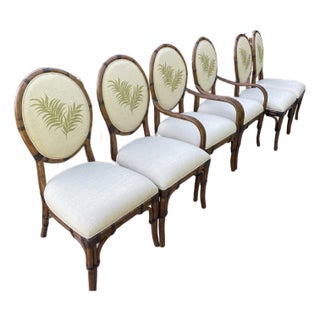 Lexington Tommy Bahama Gulfstream Oval Back Chairs, Bali Hai- Set of 6 For Sale