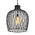 Modern hand crafted iron basket gourd shape pendant light with matte black and slight aged iron finish which may vary....