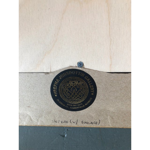 Tan Contemporary Portrait Painting “Untitled W/Garland” by Lawrence McNamara For Sale - Image 8 of 9