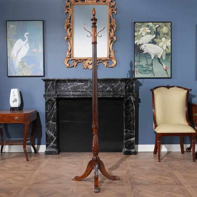 Wood Niagara Furniture Sheraton Style Mahogany Coat Tree For Sale - Image 7 of 11