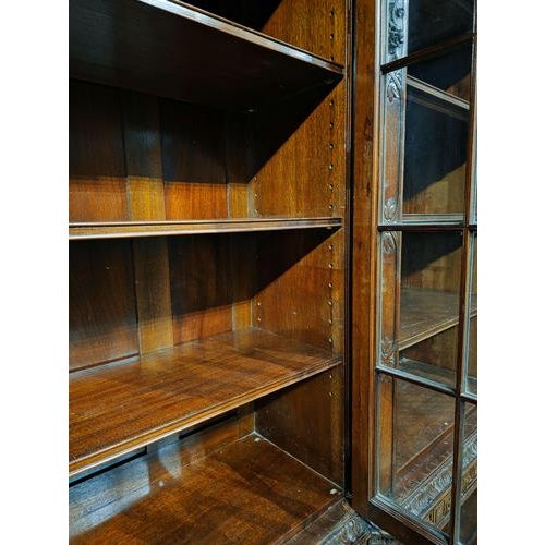 Gillows Carved Mahogany Library Bookcase For Sale - Image 6 of 18