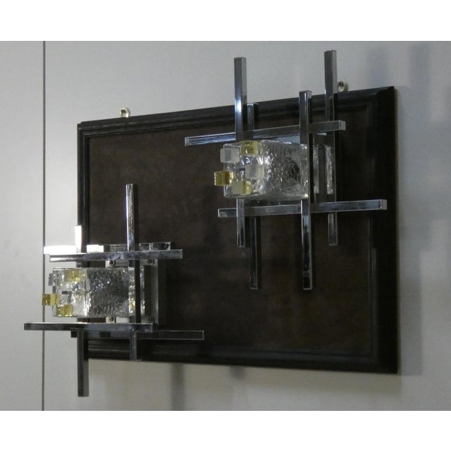 Vintage Murano Glass and Steel Wall Lights by Albano Poli for Poliarte, 1960s, Set of 2 For Sale - Image 6 of 18