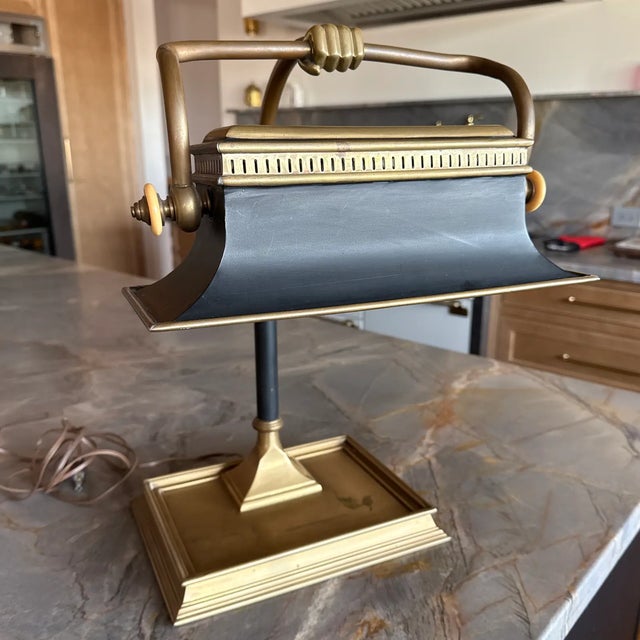 Vintage Chapman Brass Desk Lamp For Sale - Image 11 of 11