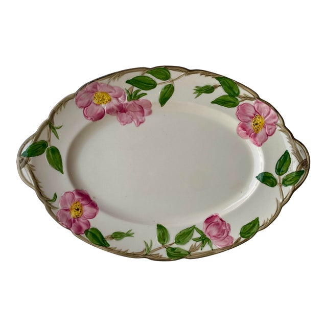 Franciscan Desert Rose Oval Serving Platter- Vintage California Pottery For Sale