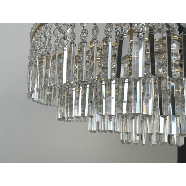 Large Bakalowits Chandelier in Gold-Plated Brass from Bakalowits & Söhne For Sale - Image 3 of 10