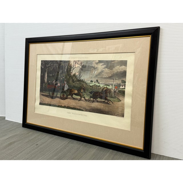 English McQueen's Coaching the Wagonette Original Print, Signed For Sale - Image 3 of 12