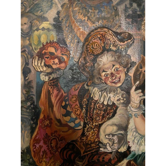 Oil Painting 18th Century Masquerade Alexander Arkadievich Litvinov For Sale - Image 10 of 12