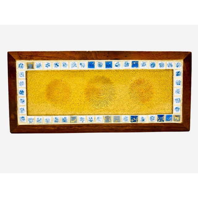 This is a rare and ravishing piece from the genius of Georges Briard! Known as the "Regalia" pattern this Mosaic Tile &...