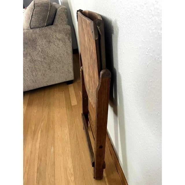 1940s World War II U.S. Army Quartermaster Folding Chair, Original Usa-QMC Stencil For Sale - Image 11 of 11