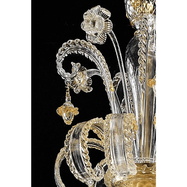 Imperial Style “Rigadin” Murano Glass Chandelier in Venetian Design For Sale - Image 6 of 9