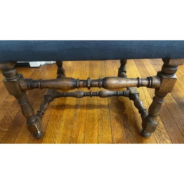 Charcoal Set of 6 Newly Reupholstered Restoration Hardware 1890 English Baroque Dining Chairs For Sale - Image 8 of 11