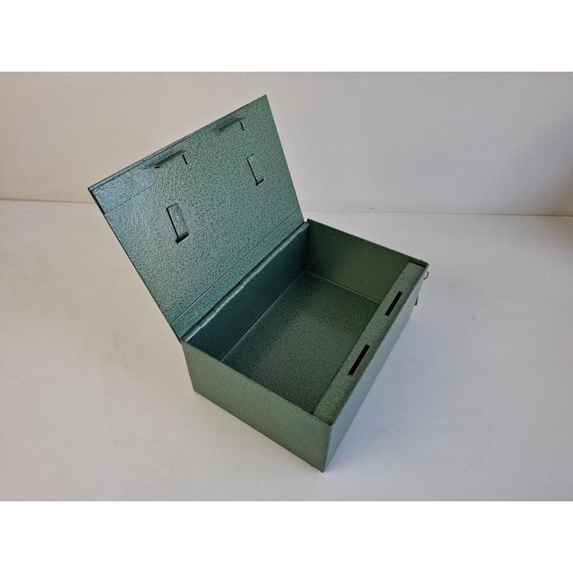 Vintage Green Metal Cash Box by Drukocel, Czechoslovakia, 1970 For Sale - Image 4 of 18