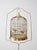Vintage Brass Bird Cage With Stand For Sale - Image 4 of 12