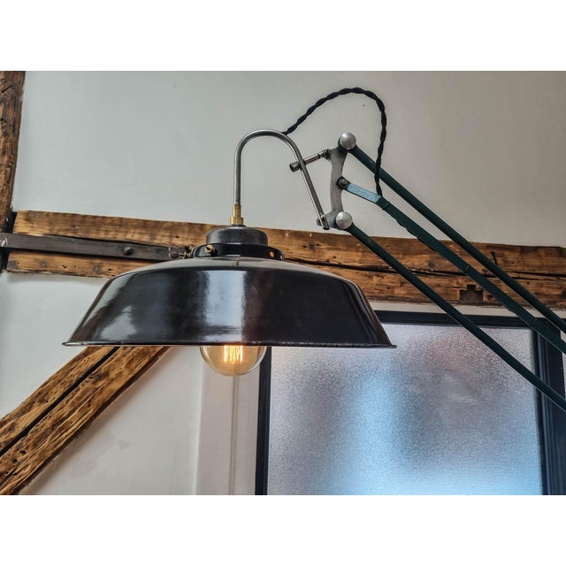 Metal Anthracite Architectural Lamp, 1930s For Sale - Image 7 of 14