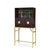 A wunderkabinett, to display our wonders. The Zuan Mahogany and Verde Alpi Marble Bar Cabinet, resting on brass legs with...