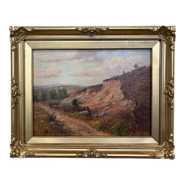 Late 20th Century Jan Prochazka (Czech, b.1957) Vintage Original Landscape Oil Painting , Framed For Sale