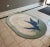 Art Deco Vintage 1980s Art Deco Oval Sculpted Area Rug For Sale - Image 3 of 7