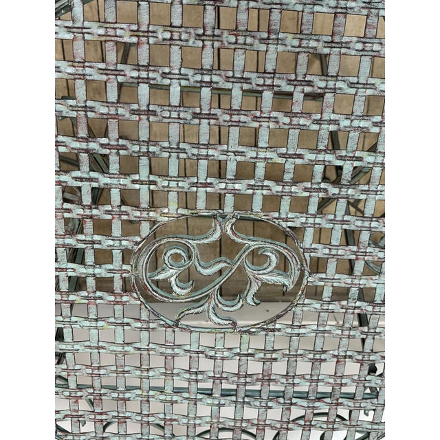 Metal Folding Wrought Iron Garden Furniture Set, 1980s, Set of 3 For Sale - Image 7 of 9