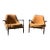 Mid-Century Leather Lounge Chairs- a Pair For Sale