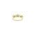 Metal 18k Gold East West Emerald Diamond Alternative Wedding Band Size 6 For Sale - Image 7 of 12