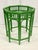 Vintage Brighton Pavilion Bamboo Green Octagonal Dining Table With Glass Top - Newly Painted For Sale - Image 6 of 12