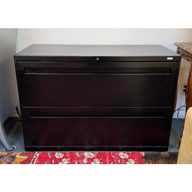 Design Plus Gallery presents a Double Drawer Lateral File Cabinet from Hon in Black. Lateral file offers clean lines,...