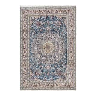 Persian Nain Green Area Rug- 6'11" X 10' 7" For Sale