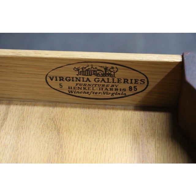 Henkel Harris Thomas Jefferson Monticello Mahogany Blockfront Kneehole Desk For Sale - Image 10 of 16