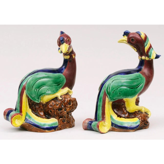 1840 Chinese Phoenix Birds - a Pair For Sale - Image 4 of 6