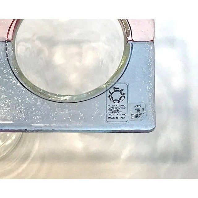 1980s Leucos, 1980s Menphis Stile Double Glass Vase For Sale - Image 5 of 11