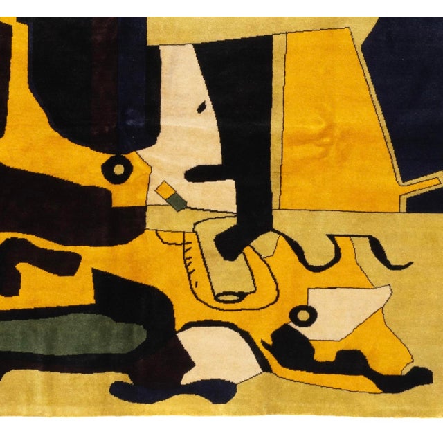 French French Artistic Design Inspired by Le Corbusier Rug 7'2" X 9'0" For Sale - Image 3 of 5