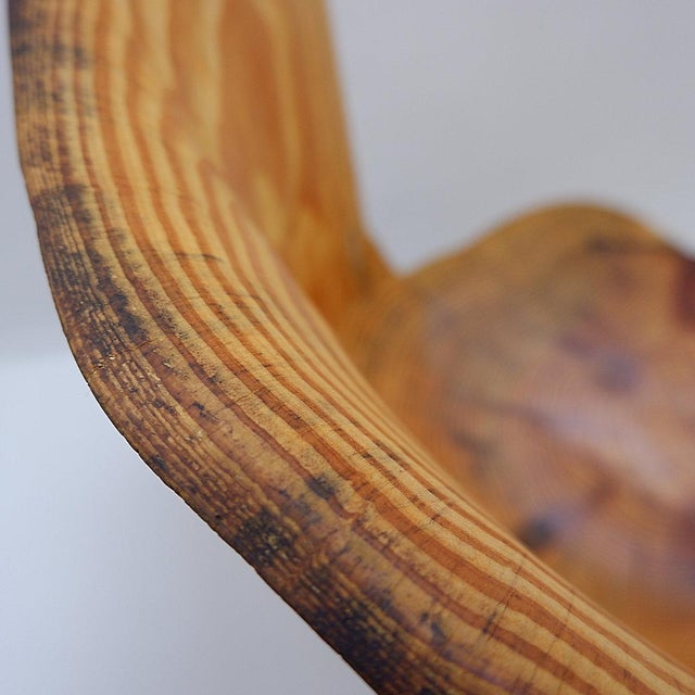 Brutalist Sculptural Wabi-Sabi Style Chair in Oak, 2010s For Sale - Image 11 of 16